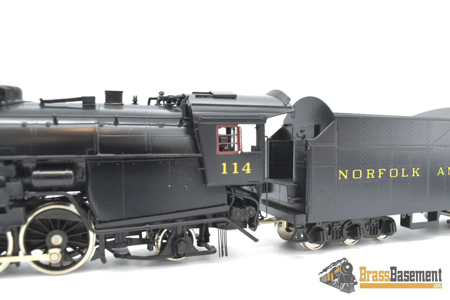 Ho Brass - Key Imports N&W Norfolk & Western K - 1 4 - 8 - 2 #114 W/ 16000G Tender Custom Series