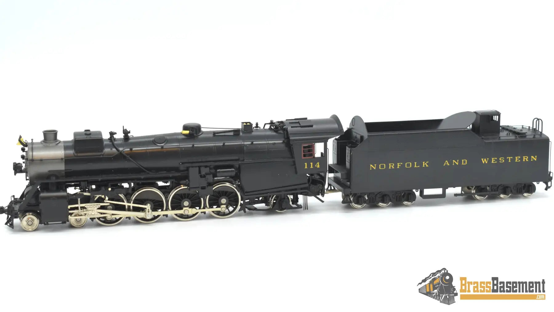 Ho Brass - Key Imports N&W Norfolk & Western K - 1 4 - 8 - 2 #114 W/ 16000G Tender Custom Series
