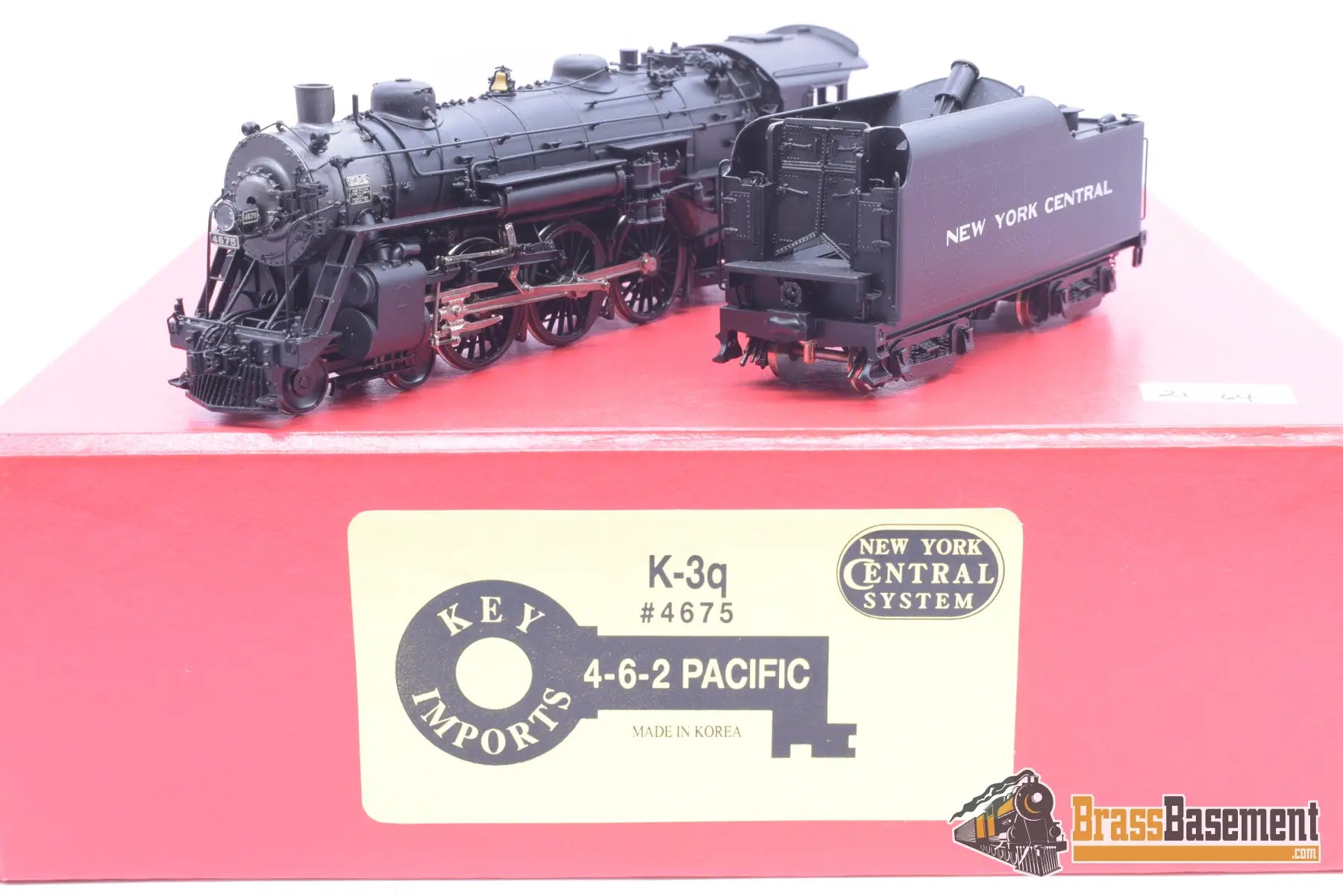 Ho Brass - Key Imports New York Central K - 3Q 4 - 6 - 2 #4675 Mint Steam