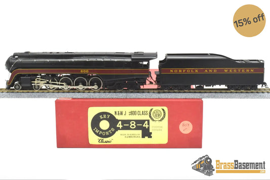 Ho Brass - Key Imports Norfolk & Western N&W J 4-8-4 #600 C/S #86 F/P Nice Steam