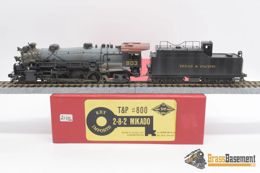 Ho Brass - Key Imports Texas & Pacific 2 - 8 - 2 H - 2R Custom Painted Steam