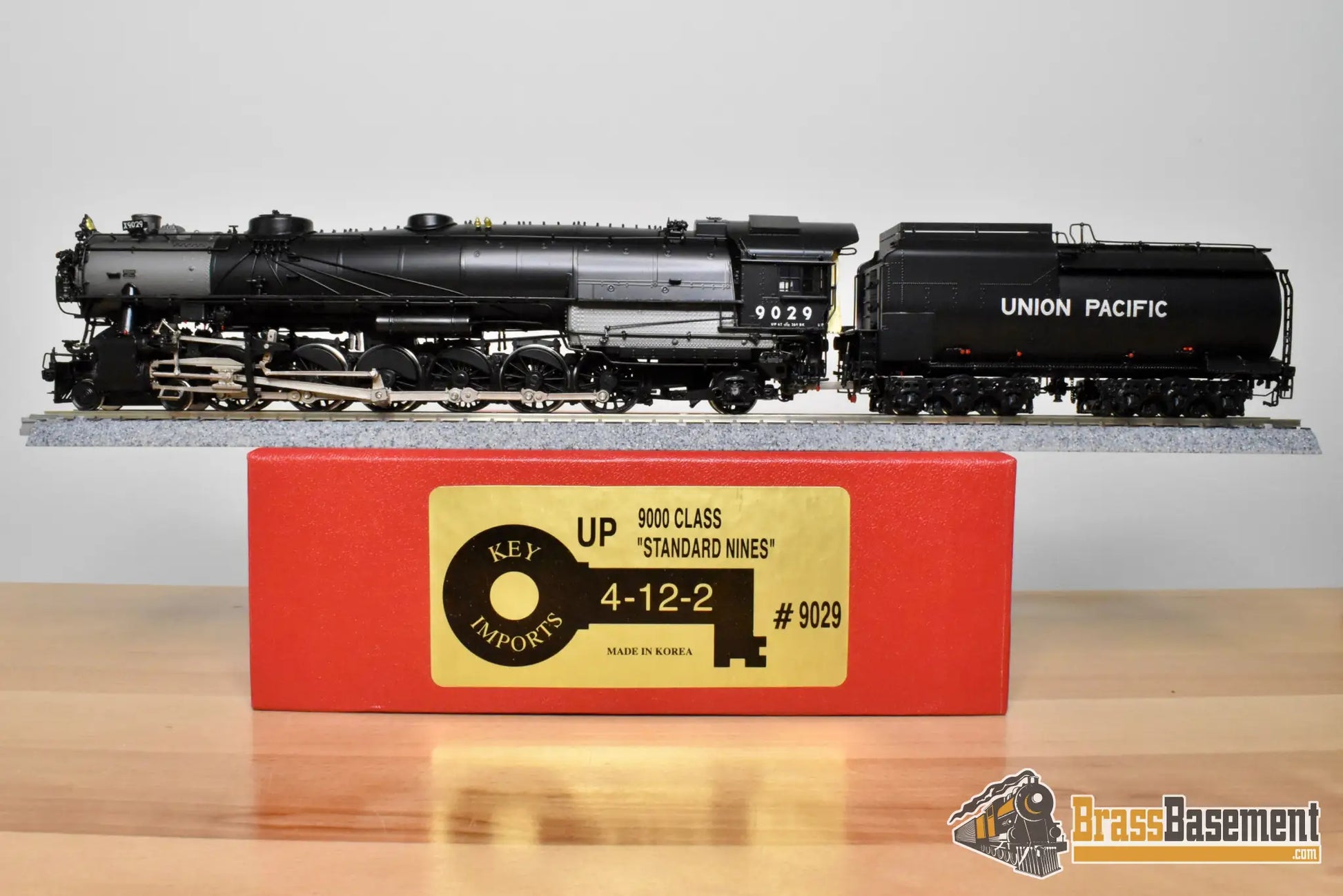 HO Brass - Key Imports UP Union Pacific 9000 Series 4-12-2 #9029 - F/P Korea MINT - Steam