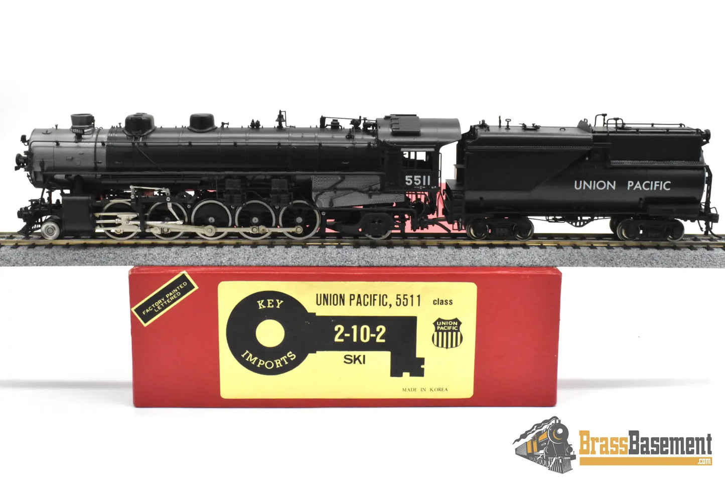 HO Brass - Key Imports UP Union Pacific TTT-6 2-10-2 #5511 - F/P SKI Nice - Steam