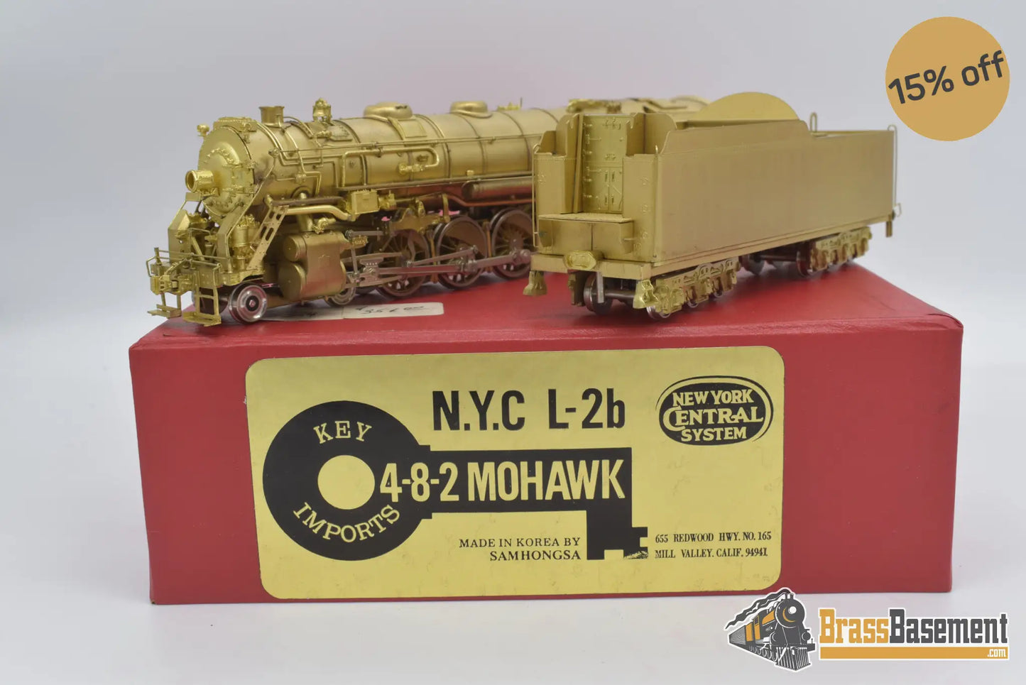 Ho Brass - Key New York Central L - 2B 4 - 8 - 2 Mohawk Mint Superb Runner Steam