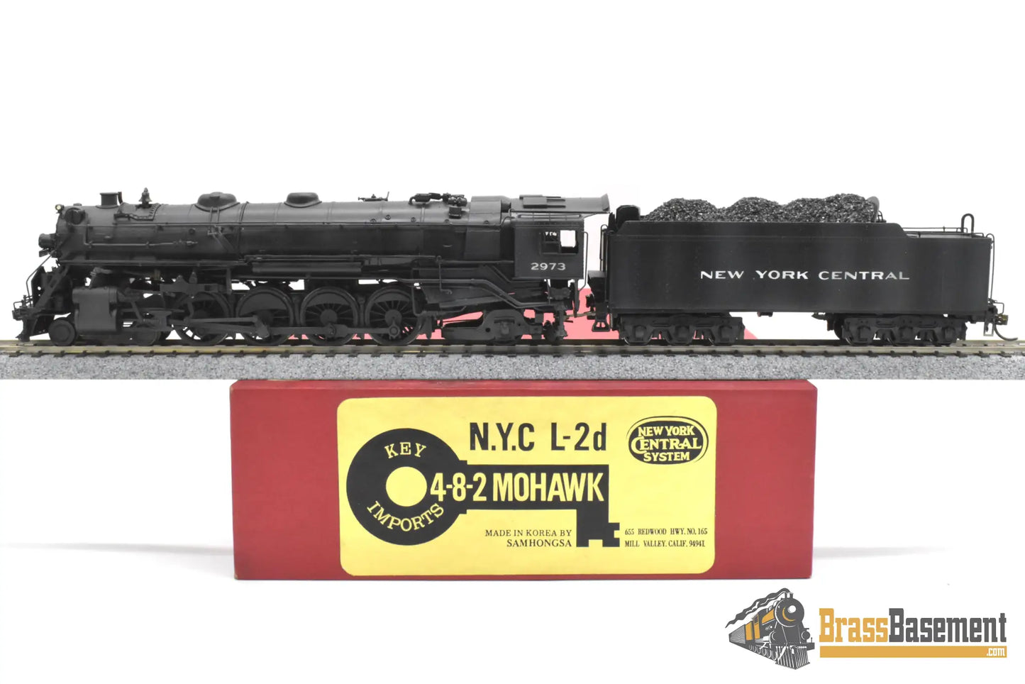 HO Brass - KEY New York Central NYC L-2d 4-8-2 Mohawk #2973 - C/P Superb Runner Steam