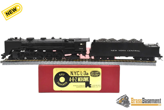 HO Brass - KEY New York Central NYC L-3a 4-8-2 Mohawk #3010 - C/P Superb Runner Steam