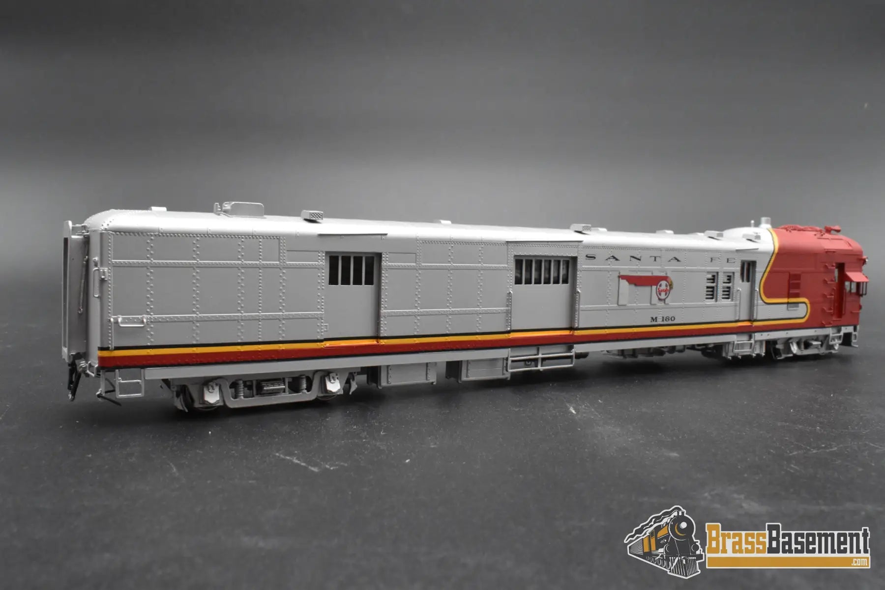 HO Brass - Key Santa Fe M-160 Motor-Car Doodlebug ’Warbonnet’ Post 1962 - FM Korea - FP Passenger