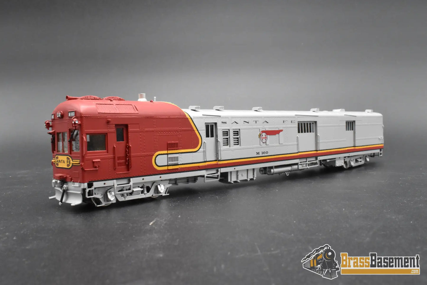 HO Brass - Key Santa Fe M-160 Motor-Car Doodlebug ’Warbonnet’ Post 1962 - FM Korea - FP Passenger