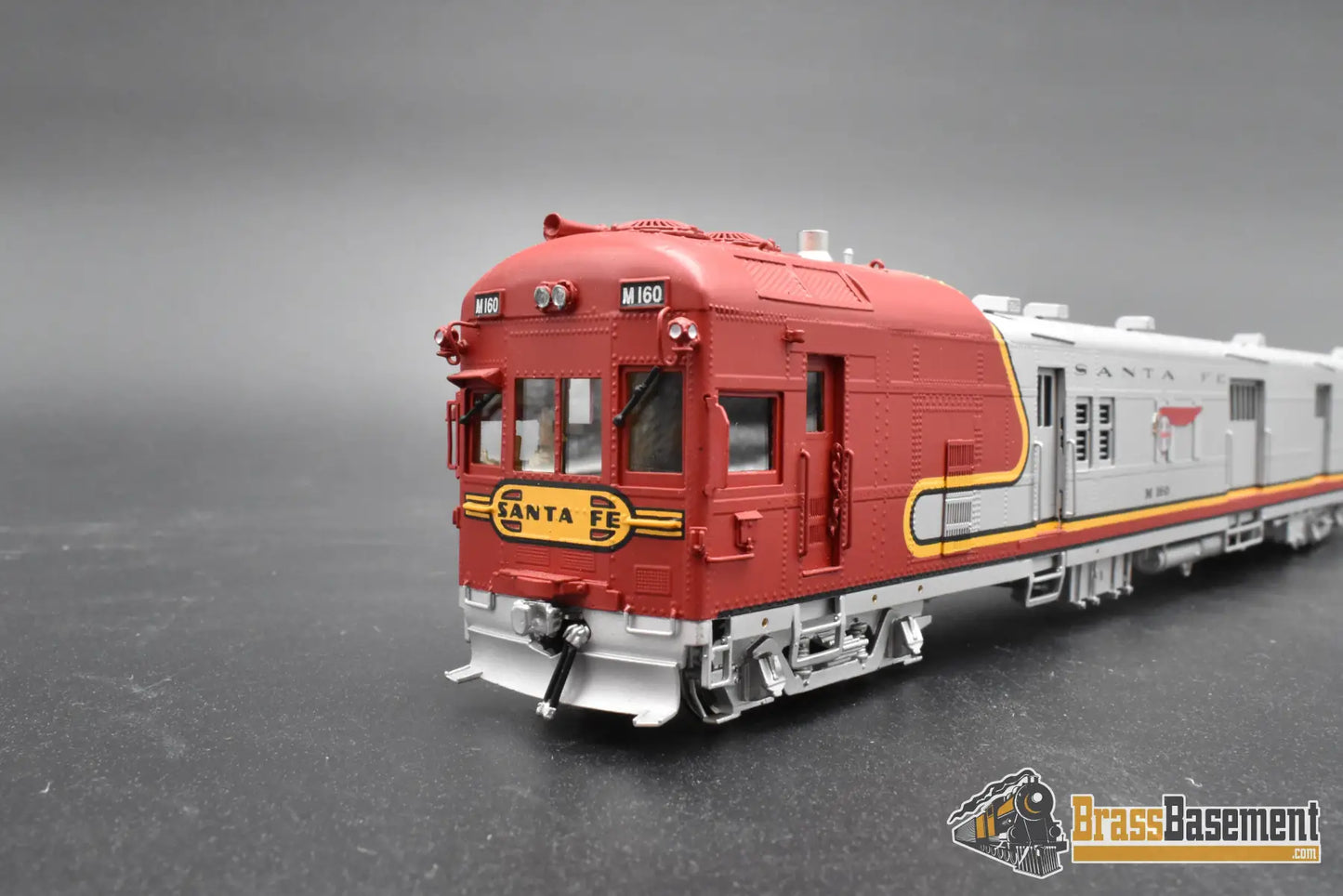 HO Brass - Key Santa Fe M-160 Motor-Car Doodlebug ’Warbonnet’ Post 1962 - FM Korea - FP Passenger