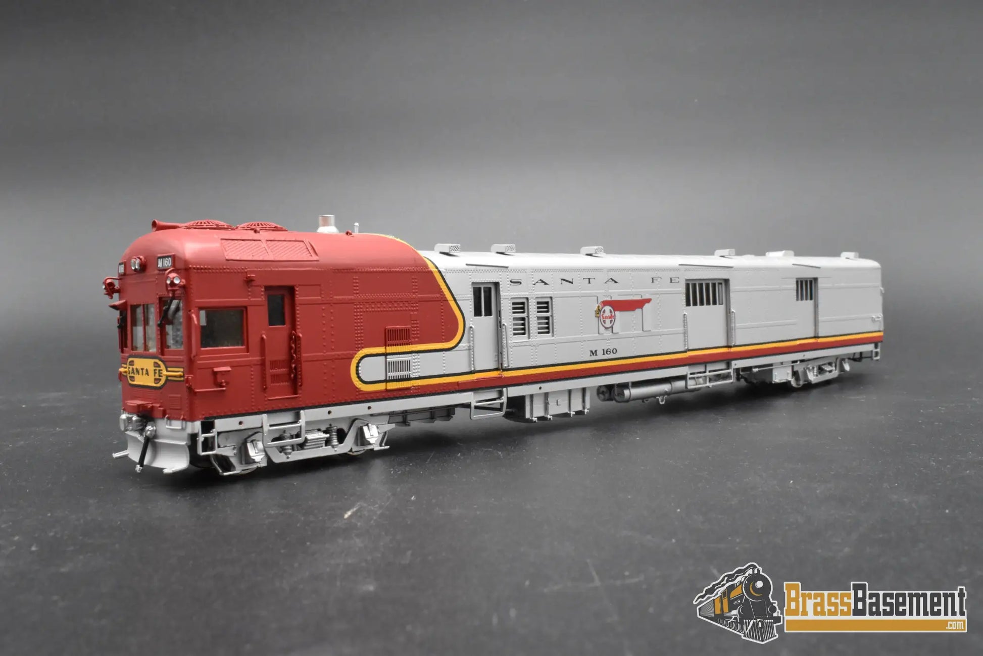 HO Brass - Key Santa Fe M-160 Motor-Car Doodlebug ’Warbonnet’ Post 1962 - FM Korea - FP Passenger