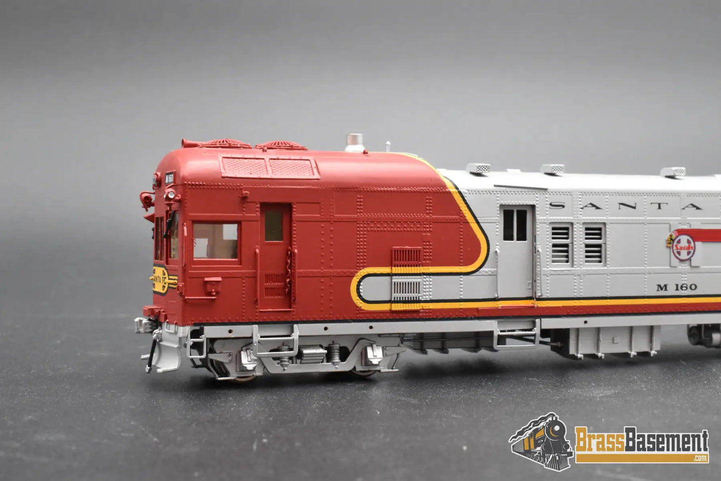 HO Brass - Key Santa Fe M-160 Motor-Car Doodlebug ’Warbonnet’ Post 1962 - FM Korea - FP Passenger