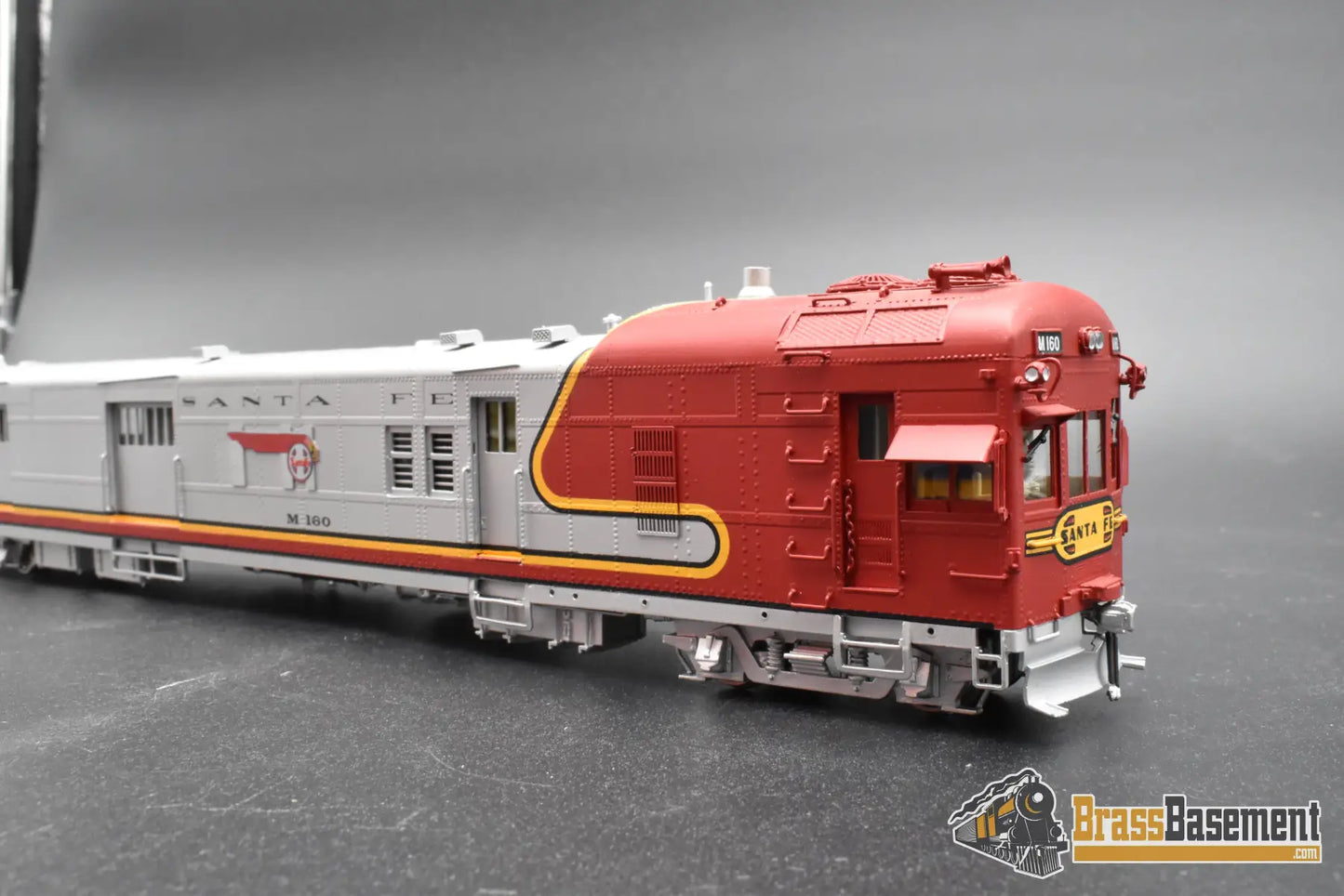 HO Brass - Key Santa Fe M-160 Motor-Car Doodlebug ’Warbonnet’ Post 1962 - FM Korea - FP Passenger