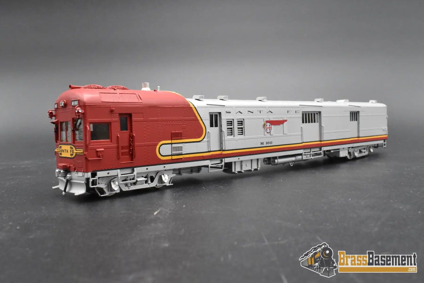 HO Brass - Key Santa Fe M-160 Motor-Car Doodlebug ’Warbonnet’ Post 1962 - FM Korea - FP Passenger