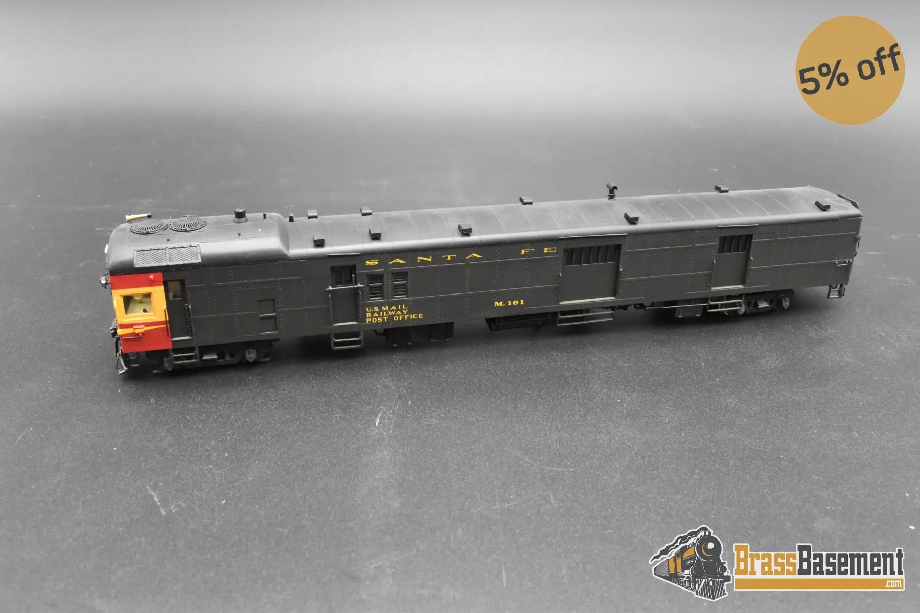 HO Brass - Key Santa Fe M-161 Motor-Car Doodlebug ’Gull-Wing’ - FM Korea - FP - No Box Passenger