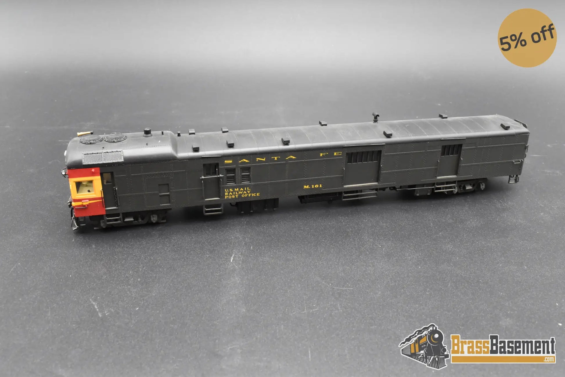HO Brass - Key Santa Fe M-161 Motor-Car Doodlebug ’Gull-Wing’ - FM Korea - FP - No Box Passenger