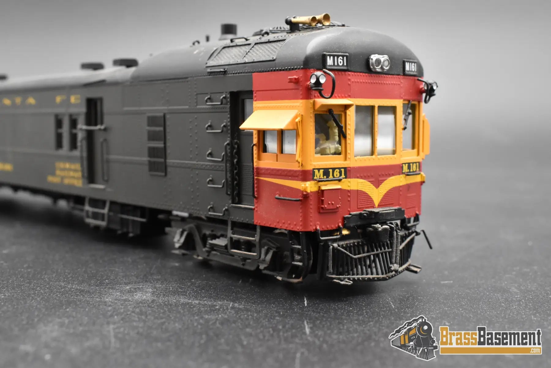 HO Brass - Key Santa Fe M-161 Motor-Car Doodlebug ’Gull-Wing’ - FM Korea - FP - No Box Passenger