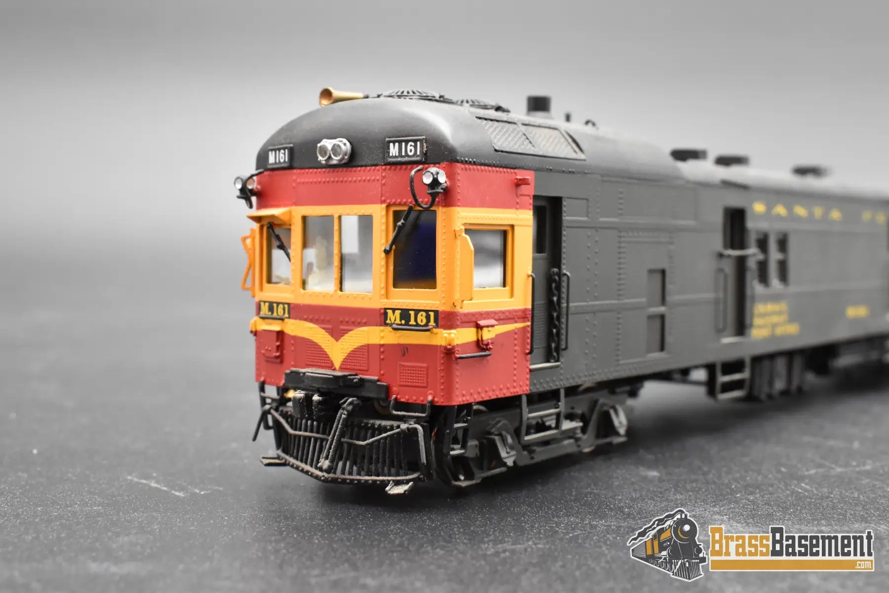 HO Brass - Key Santa Fe M-161 Motor-Car Doodlebug ’Gull-Wing’ - FM Korea - FP - No Box Passenger