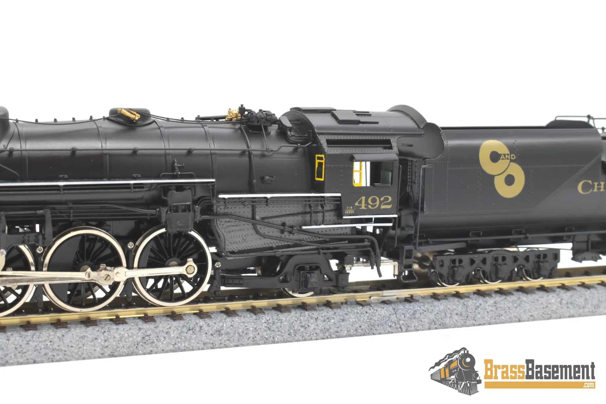 Ho Brass - Key Ski Chesapeake & Ohio C&O F - 19 4 - 6 - 2 Pacific #492 Elesco Fwh F/P Steam
