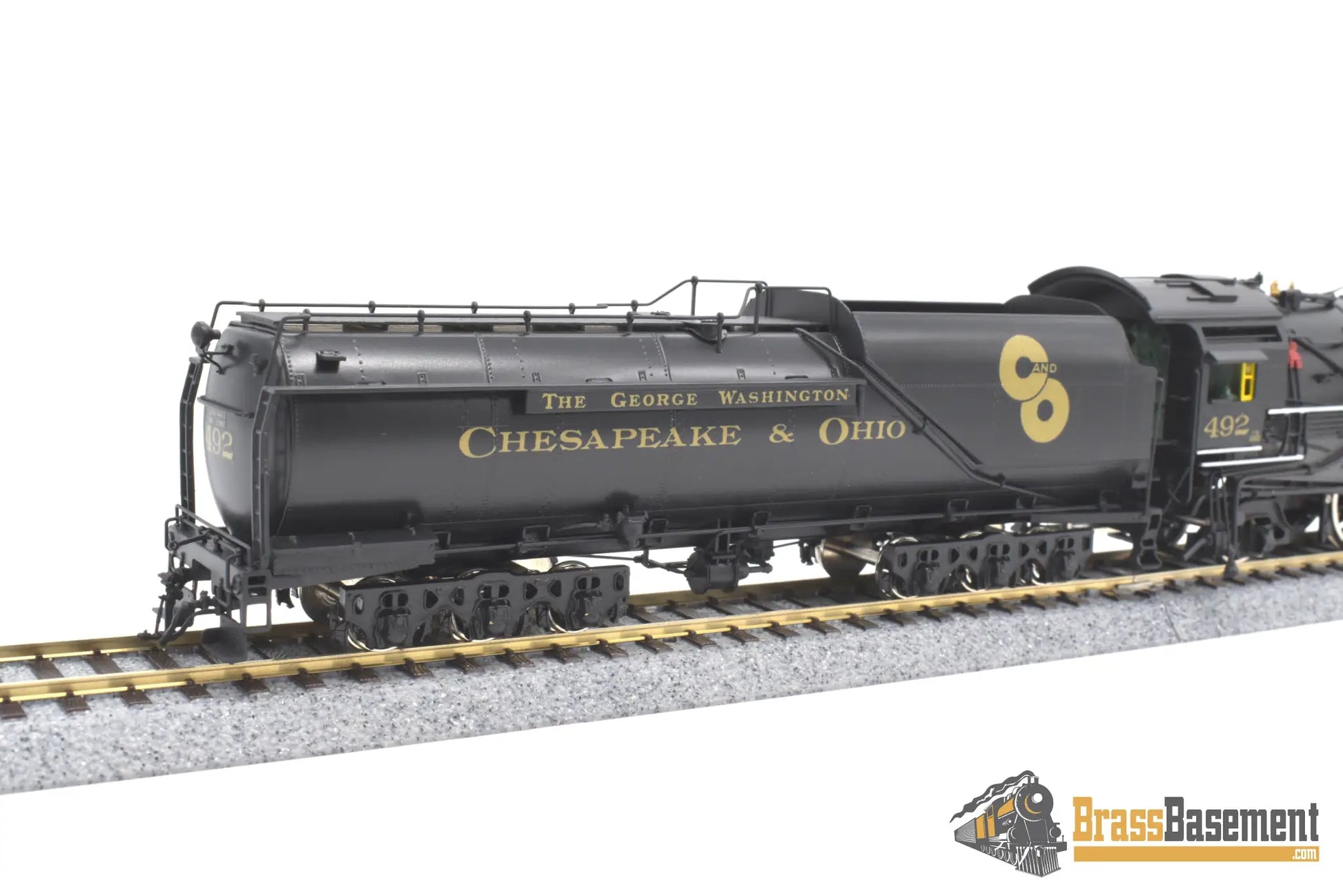 Ho Brass - Key Ski Chesapeake & Ohio C&O F - 19 4 - 6 - 2 Pacific #492 Elesco Fwh F/P Steam
