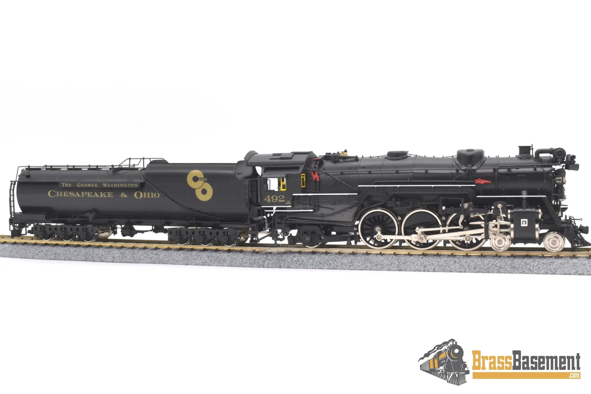 Ho Brass - Key Ski Chesapeake & Ohio C&O F - 19 4 - 6 - 2 Pacific #492 Elesco Fwh F/P Steam