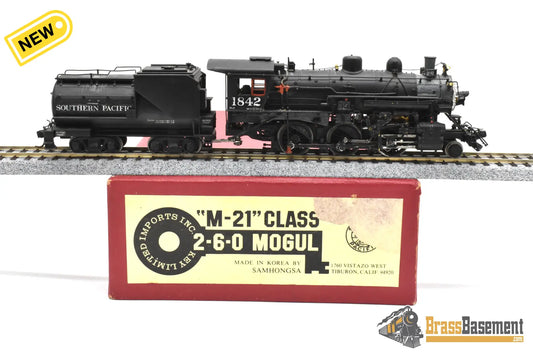 HO Brass - KeySouthern Pacific SP M-21 2-6-0 Mogul #1842 - Samhongsa CP Steam
