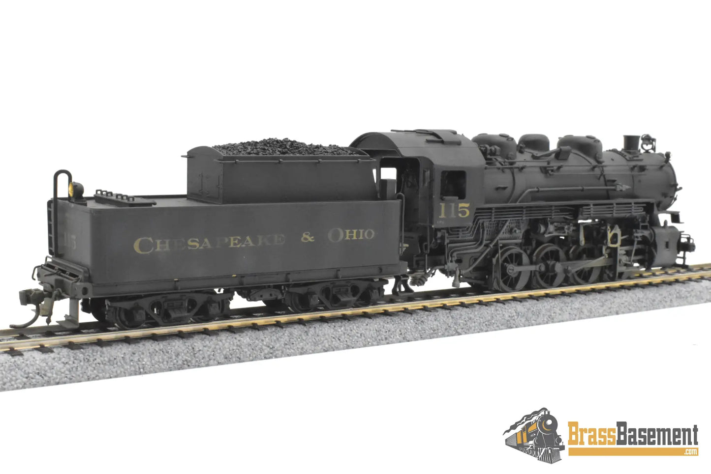 HO Brass - Lambert Chesapeake & Ohio C&O 0-8-0 #115 C/P Weathered - PLATINUM Series Steam