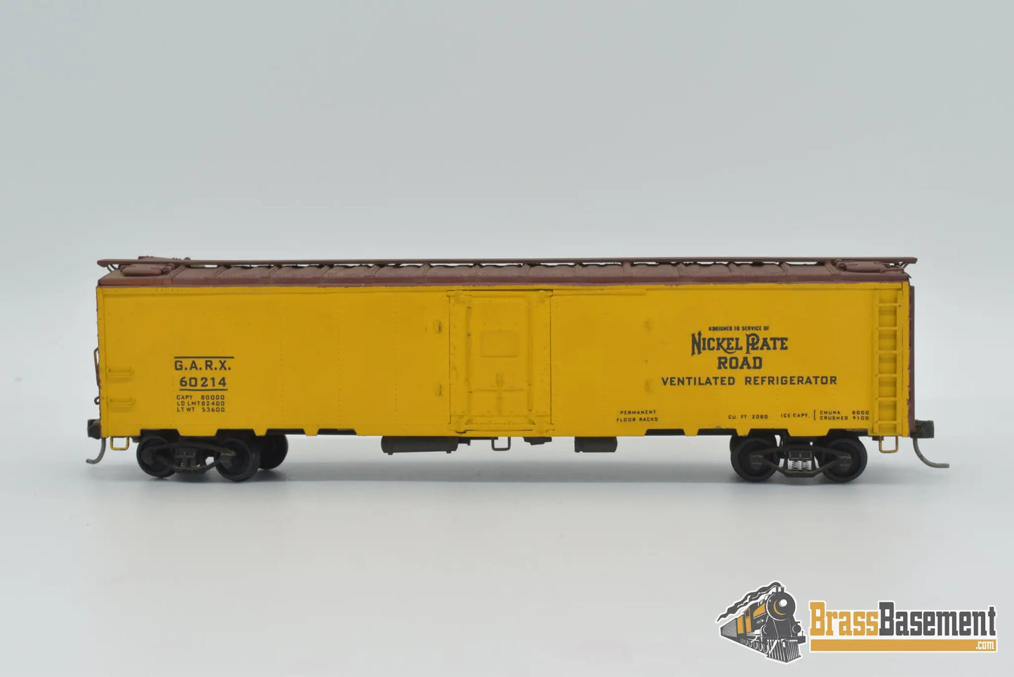 Ho Brass - Max Gray Nickel Plate Reefer Custom Paint Freight