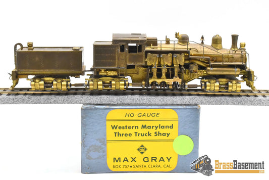 HO Brass - Max Gray Western Maryland WM ’Big Six’ Shay #6 3-Truck - Unpainted Steam