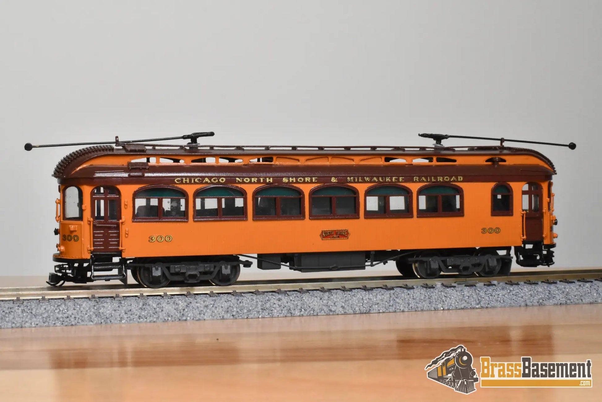 HO Brass MTS CNS&M North Shore Line ’Jewett’ Coach #300 Factory Painted Interurban