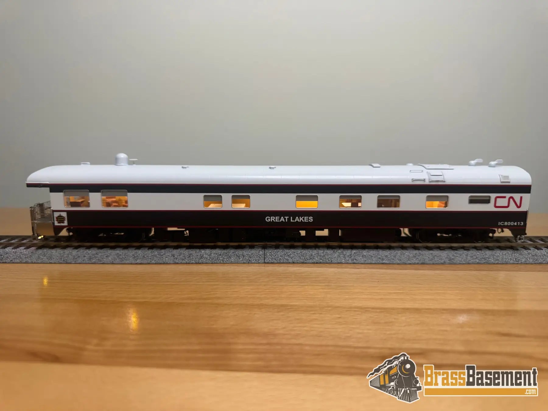 HO Brass - NBL Canadian National CN Business car ’Great Lakes’ Version 6f FP Blue & Grey MODERN - NEW Passenger