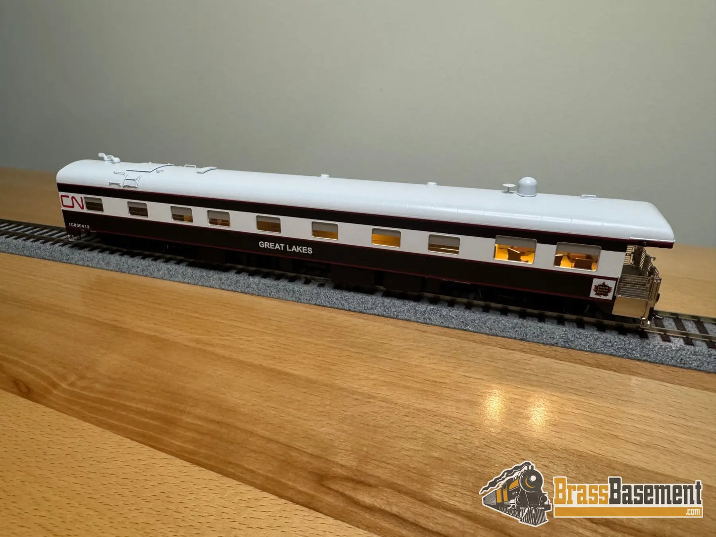 HO Brass - NBL Canadian National CN Business car ’Great Lakes’ Version 6f FP Blue & Grey MODERN - NEW Passenger