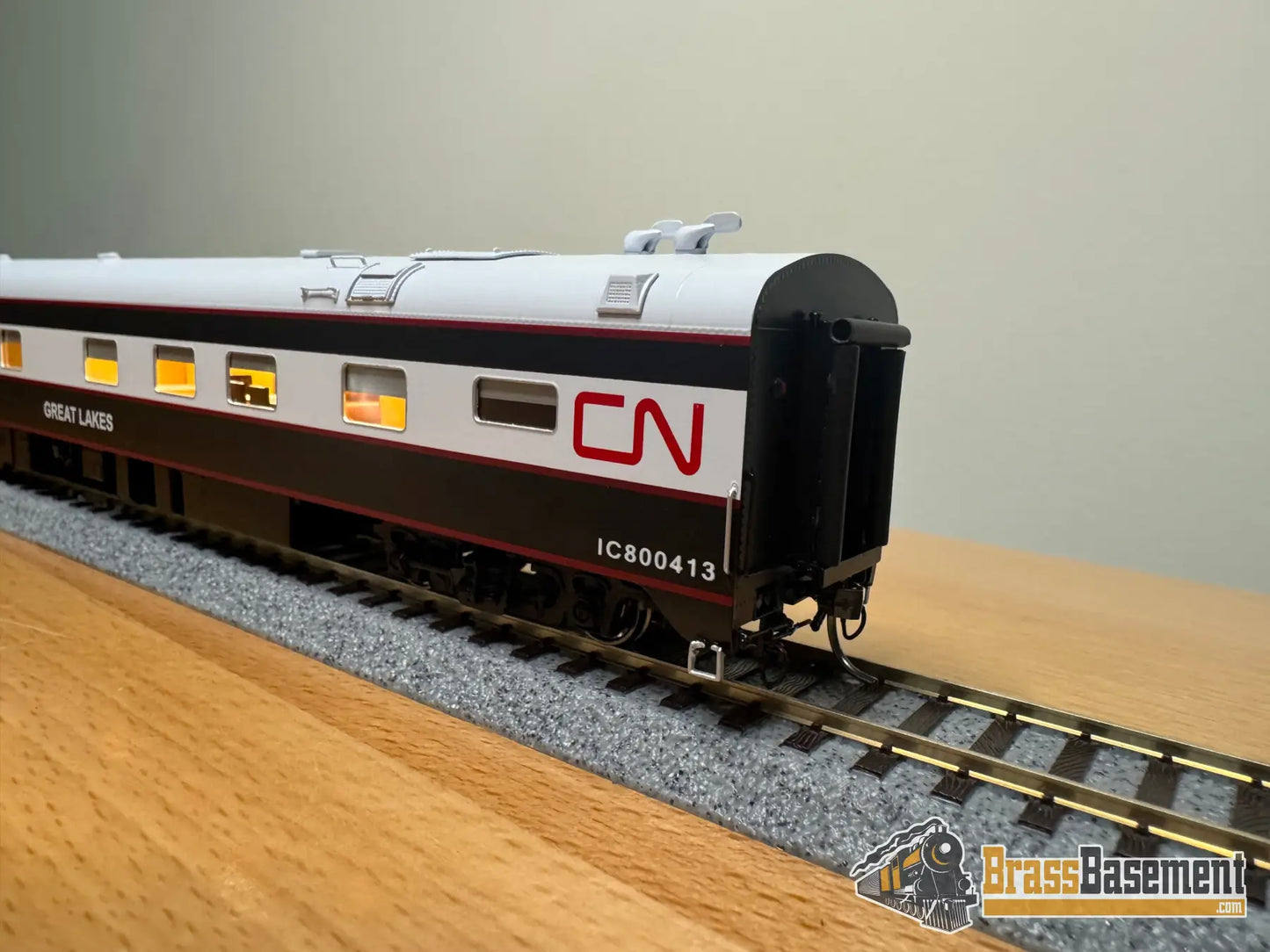 HO Brass - NBL Canadian National CN Business car ’Great Lakes’ Version 6f FP Blue & Grey MODERN - NEW Passenger