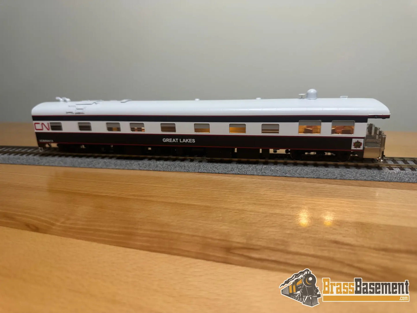 HO Brass - NBL Canadian National CN Business car ’Great Lakes’ Version 6f FP Blue & Grey MODERN - NEW Passenger