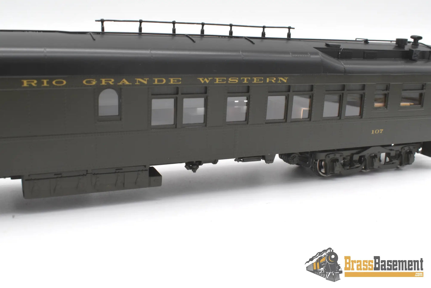 Ho Brass - Nbl D&Rgw Business Car #107 (2Nd) 1951-1955 Era Version 5B Fp Pullman Green Last