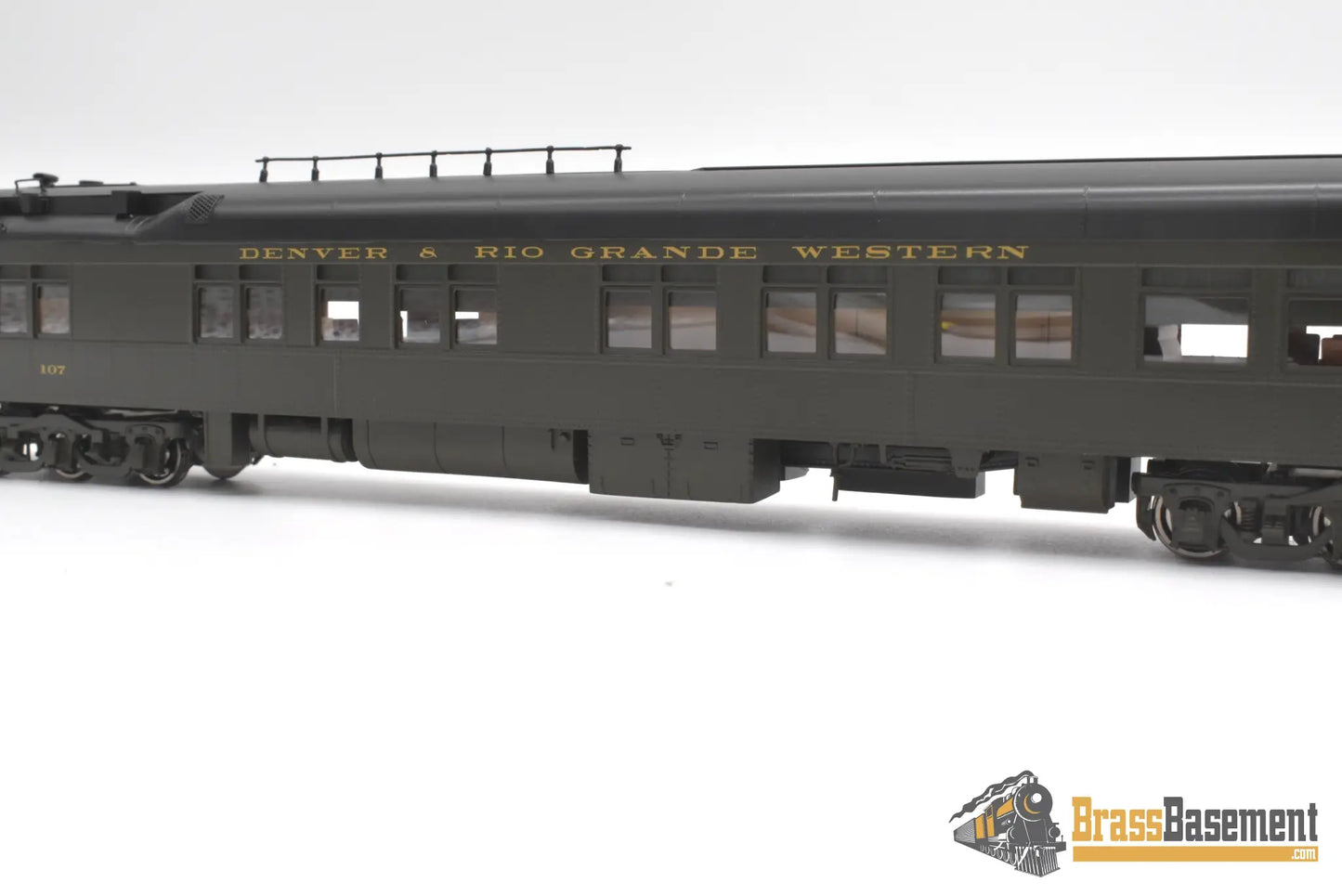Ho Brass - Nbl D&Rgw Business Car #107 (2Nd) 1951-1955 Era Version 5B Fp Pullman Green Last