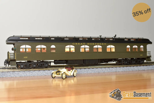 Ho Brass - Nbl Gn Business Car #A22 (2Nd) 1920S Era Fp Green Wood Sided W/ Packard Automobile!