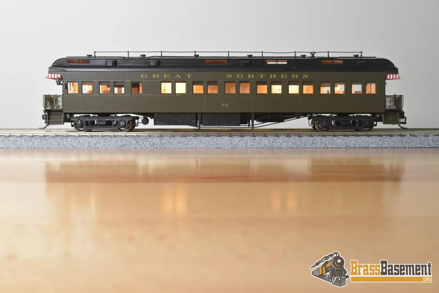 Ho Brass - Nbl Gn Business Car #A3 (2Nd) 1935 - 1947 Era Fp Green Ltd Int Passenger