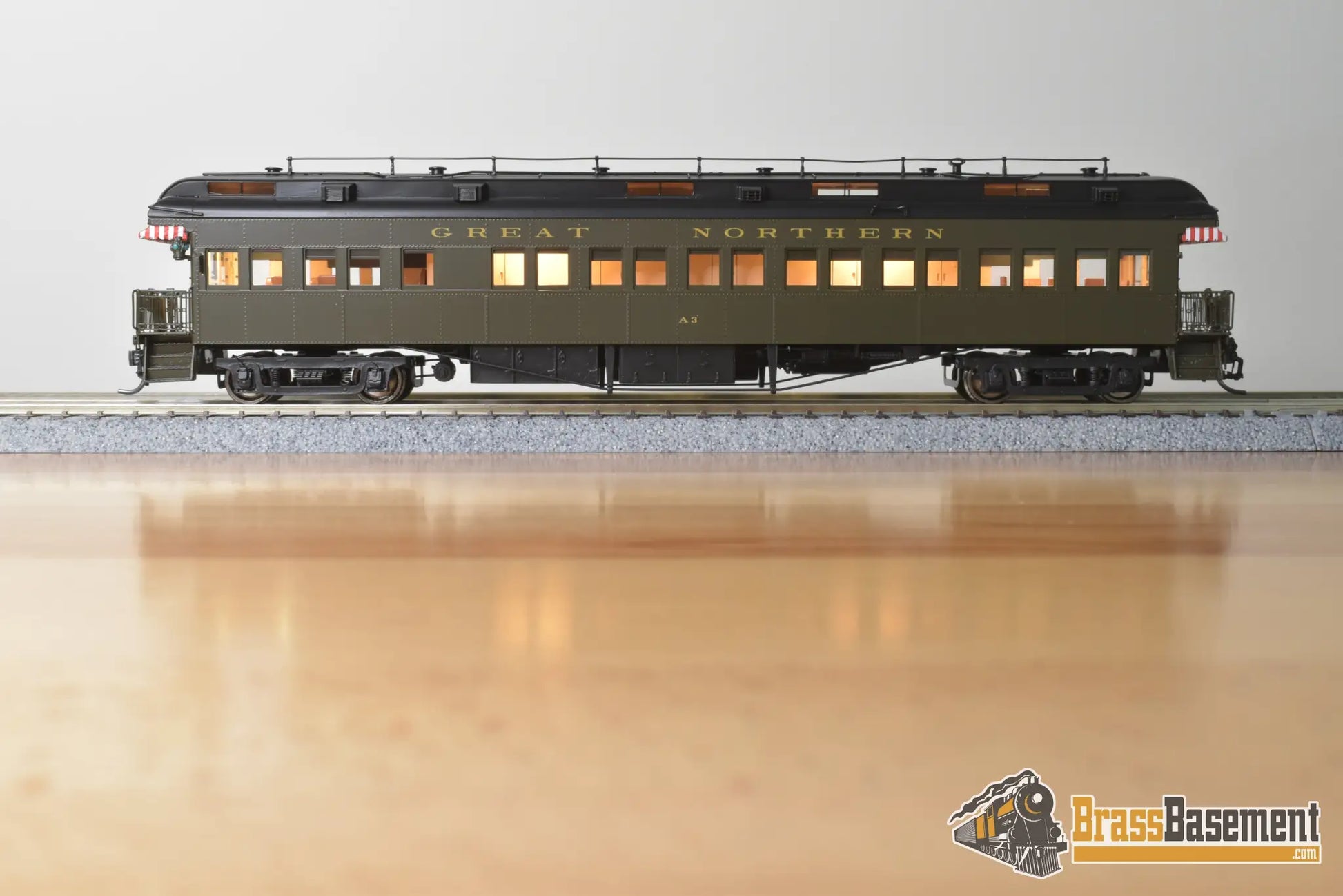 Ho Brass - Nbl Gn Business Car #A3 (2Nd) 1935 - 1947 Era Fp Green Ltd Int Passenger