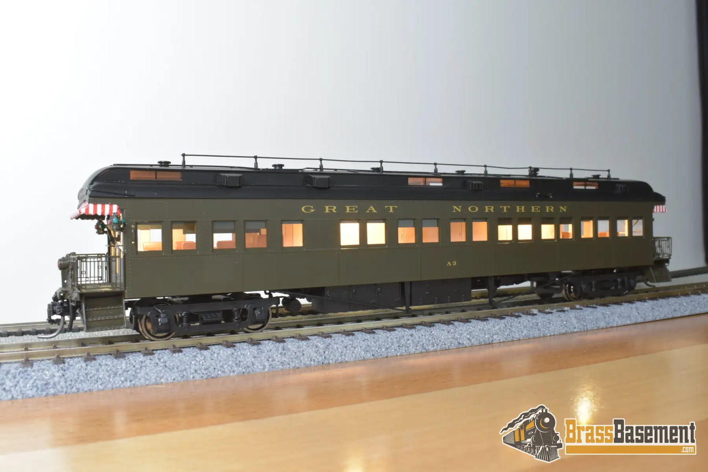 Ho Brass - Nbl Gn Business Car #A3 (2Nd) 1935 - 1947 Era Fp Green Ltd Int Passenger