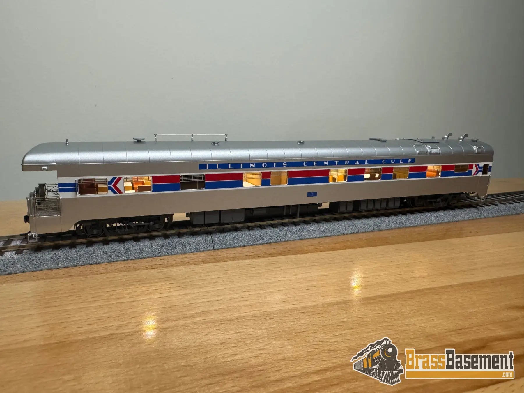 HO Brass - NBL Illinois Central Gulf ICG Business car #1 Version 6c FP Amtrak Paint - NEW Passenger