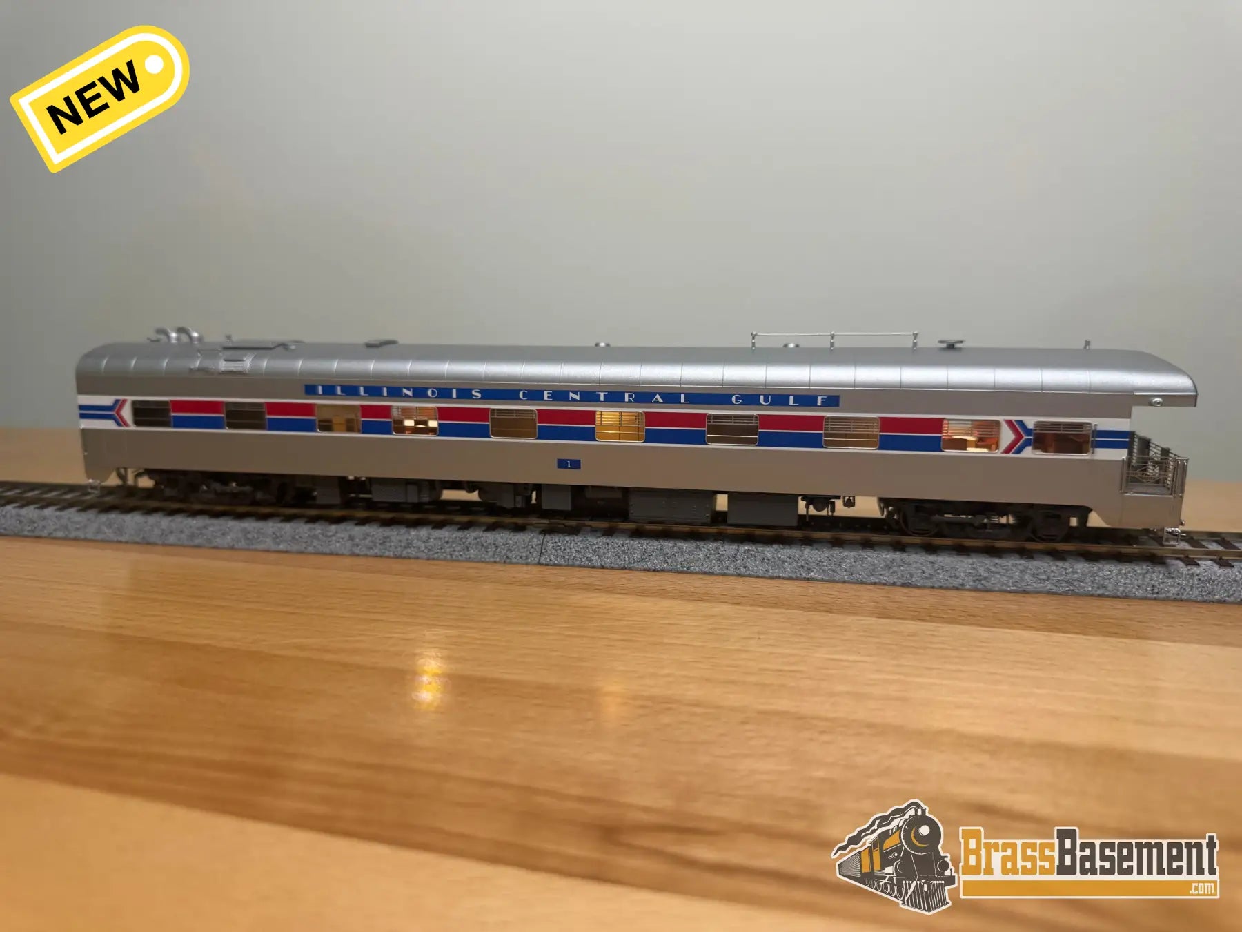 HO Brass - NBL Illinois Central Gulf ICG Business car #1 Version 6c FP Amtrak Paint - NEW Passenger