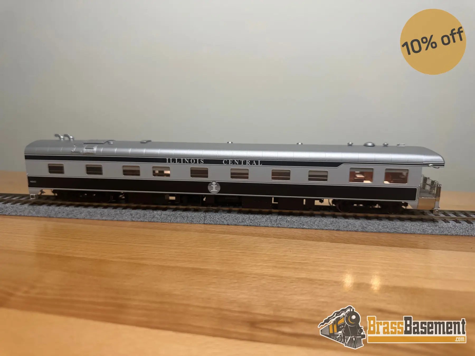 HO Brass - NBL Illinois Central IC Business car #1 Version 6d FP Death Star Paint - NEW Passenger