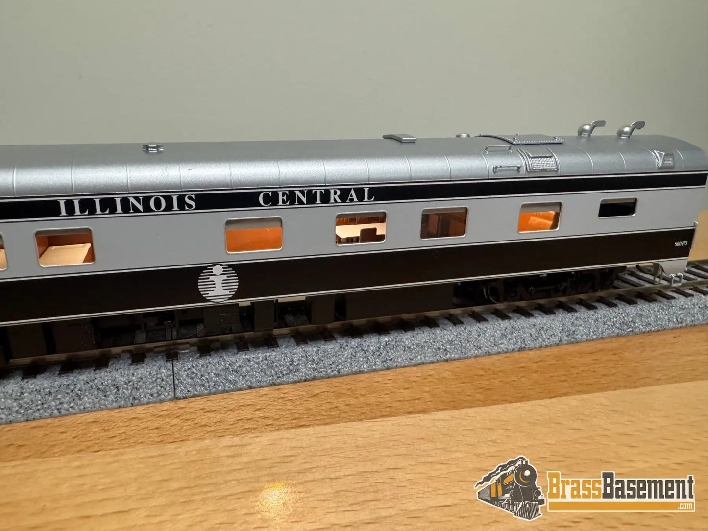 HO Brass - NBL Illinois Central IC Business car #1 Version 6d FP Death Star Paint - NEW Passenger