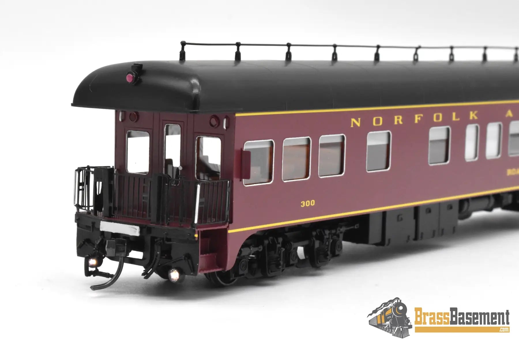 HO Brass - NBL N&W Norfolk & Western Business car #300 Version 5a FP Maroon - NEW Passenger