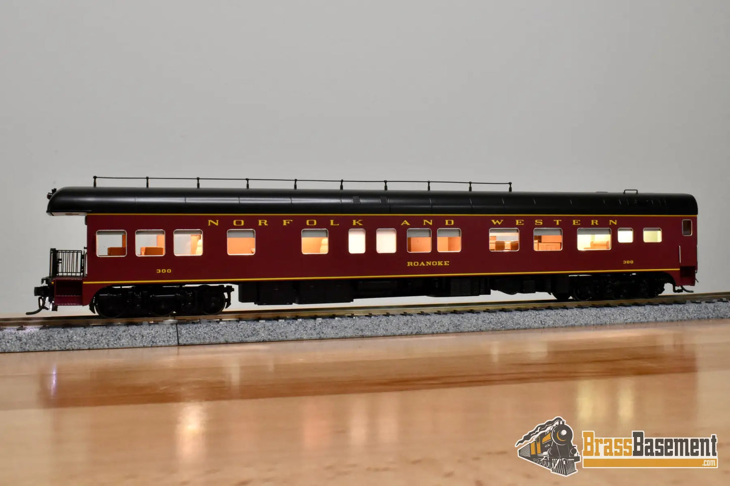 HO Brass - NBL N&W Norfolk & Western Business car #300 Version 5a FP Maroon - NEW Passenger