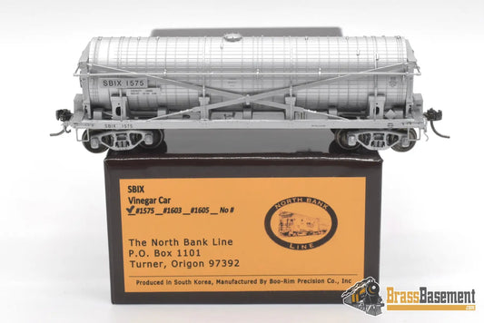 Ho Brass - Nbl North Bank Line Sbix 1575 Standard Brand Vinegar Car Late 1950S + Passenger