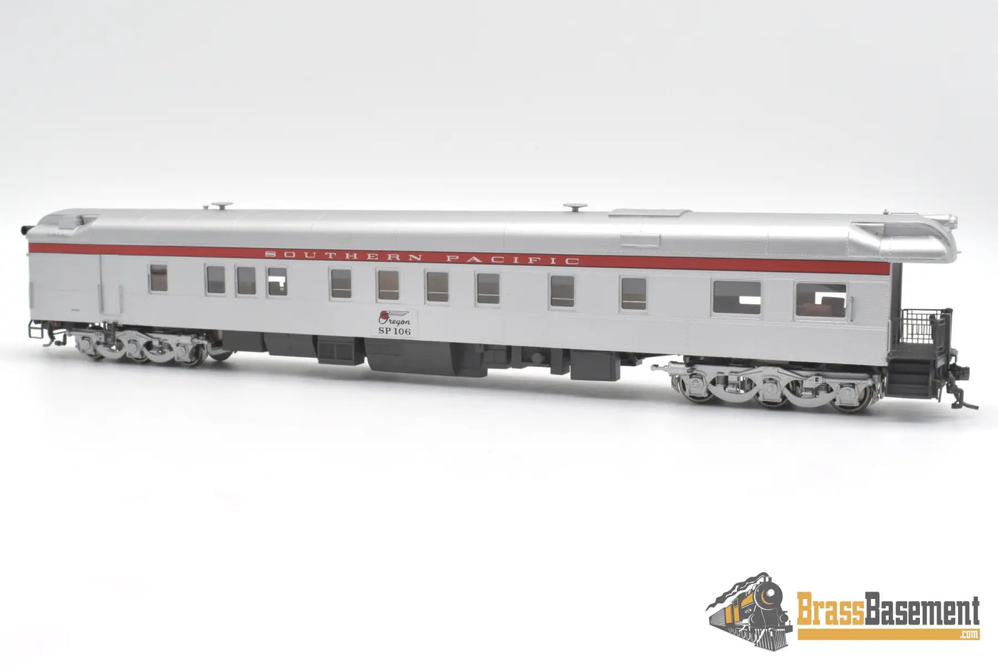 Ho Brass - Nbl Sp Business Car #106 ’Oregon’ 1982 - 1996 Era Version 1F Fp Silver / Scarlet