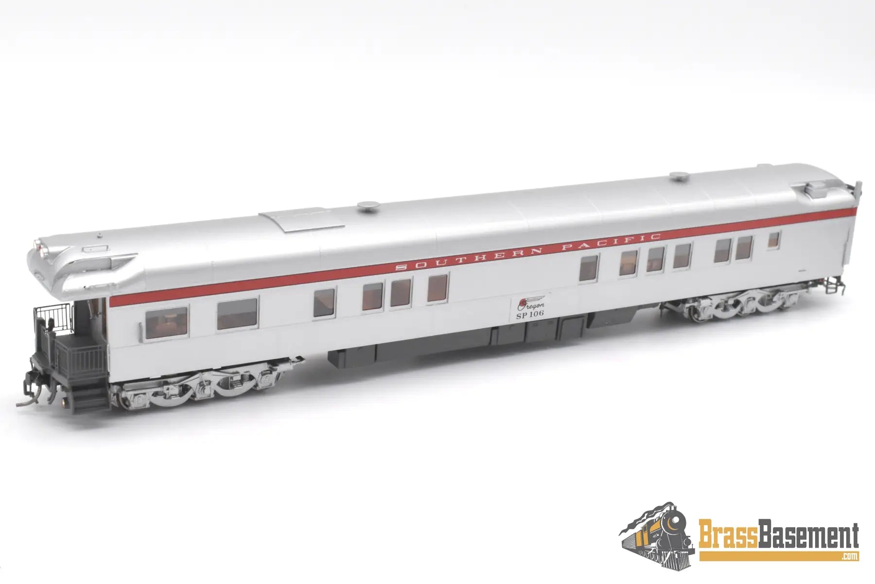 Ho Brass - Nbl Sp Business Car #106 ’Oregon’ 1982 - 1996 Era Version 1F Fp Silver / Scarlet