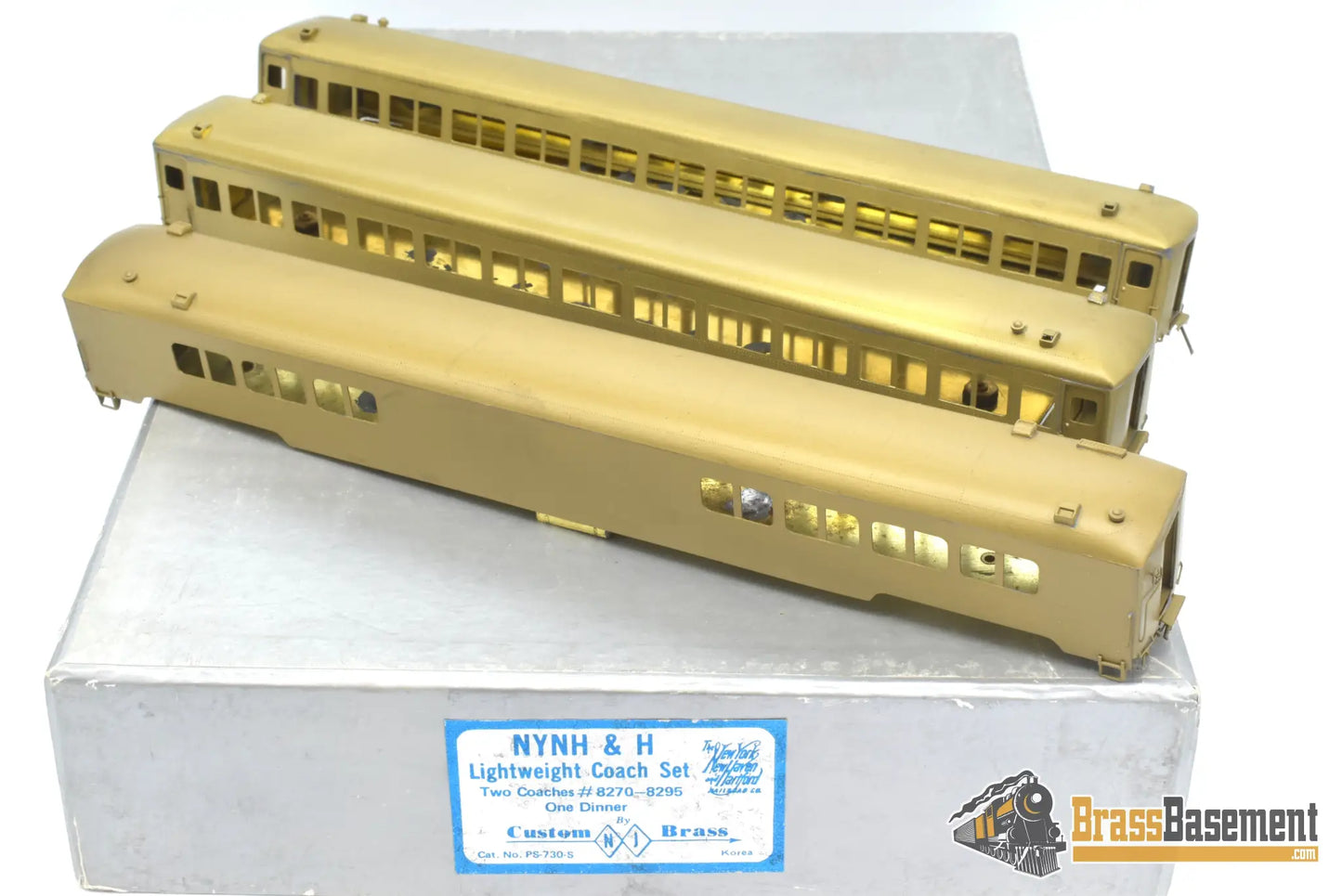 Ho Brass - Nj Custom Ps - 730 - S New Haven ‘American Flyer’ Osgood Bradley 3 Car Set Passenger