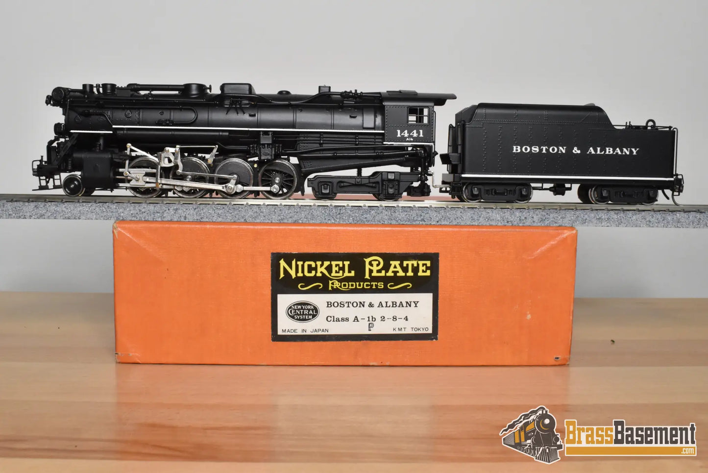 HO Brass - NJCB Boston & Albany B&A A-1b 2-8-4 - F/P Nice - Used - Steam